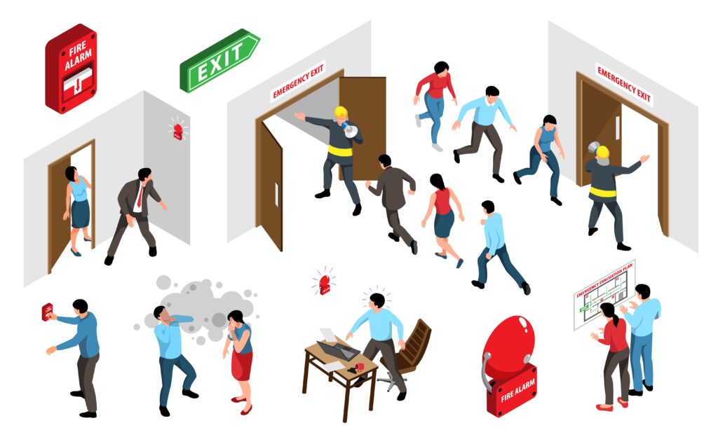 isometric evacuation alarm set